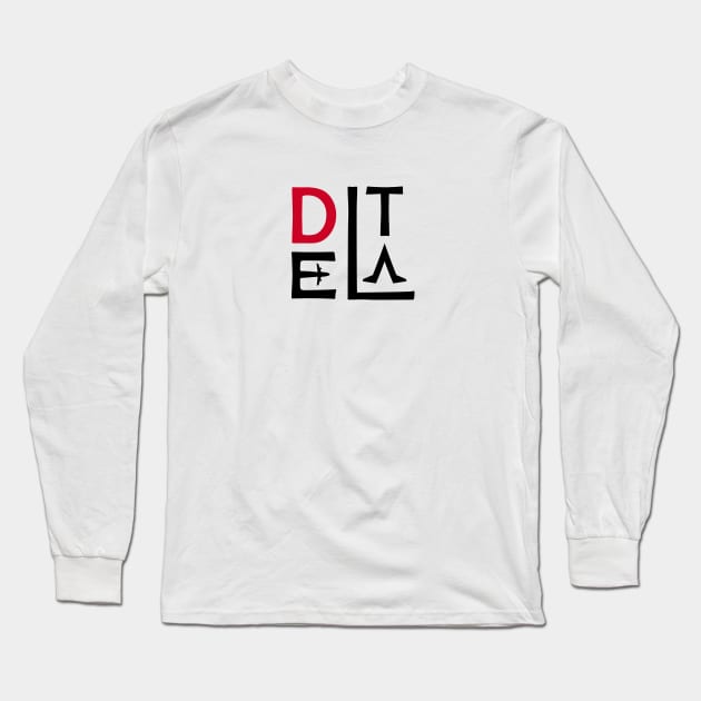 DELTA Aviation Phonetic Alphabet Pilot Airplane Long Sleeve T-Shirt by For HerHim